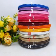 1 roll of 1cm grosgrain ribbon, 1cm bus ribbon 1cm dotted bus ribbon per roll