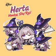 HSR HERTA STICKERS | STICKER HERTA HONKAI STAR RAIL 7 CM VINYL GLOSSY WATERPROOF