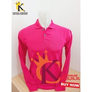 Pink Fanta Polo Shirt/Long Sleeve Polo Collar Shirt Men - Women/Pink Fanta Long Polo Shirt