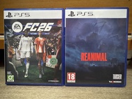 （$300 全圖）二手PS5 遊戲碟中文版足球比賽恐怖- FC26 及 REANIMAL