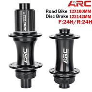 ARC Road Bike disc brake hub central locking disc 24 hole 4 Palin bearing 12x142 12x100MM 4 claw 48 