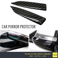 Carbon Fiber Style Car Side Mirror Guard Protector Sticker (2pcs)