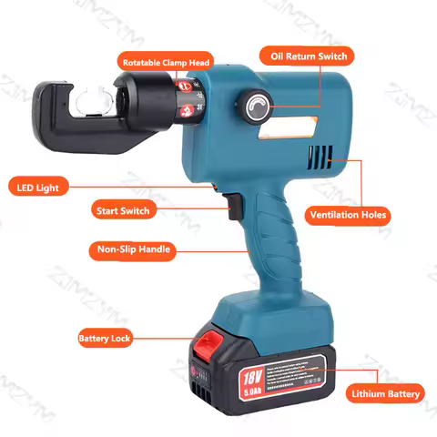SME-70 18V Lithium Battery Hydraulic Crimping Tool 4-70mm² Electrician Pliers for Copper Aluminum Te