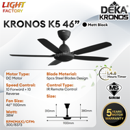 DEKA F5DC BABY PRO / X-ONE 46" / K6DC / K5 | FANZÓ TURBO FZ42 5 Blades Baby Ceiling Fan DC Motor SIR