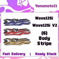 Honda Wave125i Wave125i V2 Wave 125i 125 i V2 Stiker sticker body cover set stripe (6) 6 Coverset St
