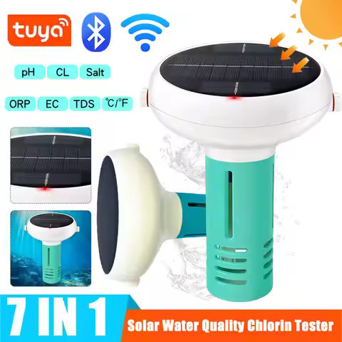 Tuya Intelligent Chlorin Meter 7 IN 1 PH ORP Total Dissolved Solids Salinity Temp CL Test Meter Swim
