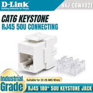 D-LINK NKJ-C6WHB21 CAT6 Keystone Jack Rj45 50U Network Connector For Lan CAble 22-26AWG