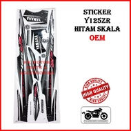 [GOOD QUALITY ] STICKER YAMAHA Y125 Y125ZR 125ZR HITAM SKALA / HITAM SEKALA OEM / STRIPE COVERSET HI