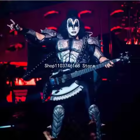 KISS Guitar/Gene Simmons/Axe Bass/21F/black 4 strings Signed Bass Guitar