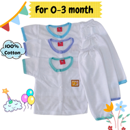 Baby Newborn Eyelet Pyjamas Short Sleeve Baju Baby Lubang-lubang Harian Baby