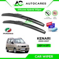 Car Wiper PERODUA KENARI 2000-2007 | 20"+17" Wiper Hybrid Silicone Wiper Kereta Japan Silicone Kenar