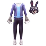 Zootopia 2 Judy Hopps Cosplay Costume Jumpsuits Kids Boys Girls Bodysuit