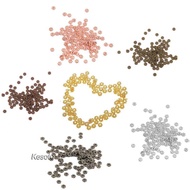 [Kesoto] 100x Silver Daisy Flower Spacer Beads Charms DIY Craft Jewellery Making 4mm