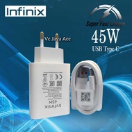 Charger Casan Infinix Note 10 11 12 20 30 Pro ViP Original 45W 68W SUPER FAST CHARGE TYPE C