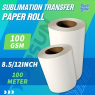 Sublimation Paper Roll 100M 8.5 / 12 Inhc 100gsm Quaff
