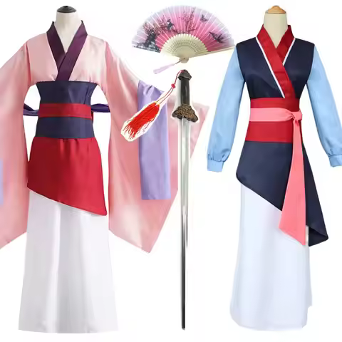 Adult Hua Mulan Costume Young Mulan Costume Dress Women Mushu Dragon Halloween Stage Teen Mulan Cosp