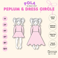 MUDAH JAHIT POLA BAJU PEPLUM BUDAK POLA BAJU KANAK-KANAK  POLA DRESS PEPLUM SEWING PATTERN