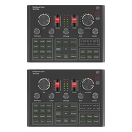 ✚2 Set V9X PRO Sound Card,Audio Mixer For Live Broadcast Recording Phone Computer PC Live Recor58RE