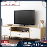 THE Premier TV Cabinet Entertainment Unit Nordic Modern Style (120x30x45cm)