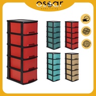 1unit 1order  Fully Assembled - 5 Tier Plastic Cabinet / Plastic Drawer / Almari baju /Plastic Storage