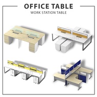 4/6 Seater Office Desk Table Workstation with Partition/Office Desk 4pax
