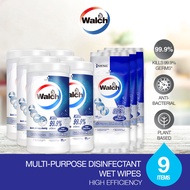 Walch® Multi-Purpose Disinfectant Wet Wipes 84pcs x 6 Rolls + Refill 90pcs x 3 Packs
