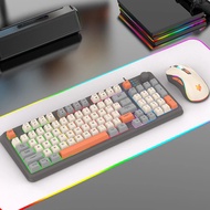 XUNFOX Gaming Keyboard RGB LED USB Wired 94 Keys Top Knob with Mouse - K820