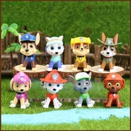 squar1 8pcs PAW Patrol Action Figure Marshall Chase Rocky Rubble Zuma Everest Tracker Model Dolls Toys For Kids Gifts