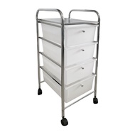 ชั้นวางของพร้อมล้อเลื่อน 4 ลิ้นชัก Salon KASSA HOME รุ่น NAP020-PS4T ขนาด 33 x 39 x 79 ซม. สีขาว