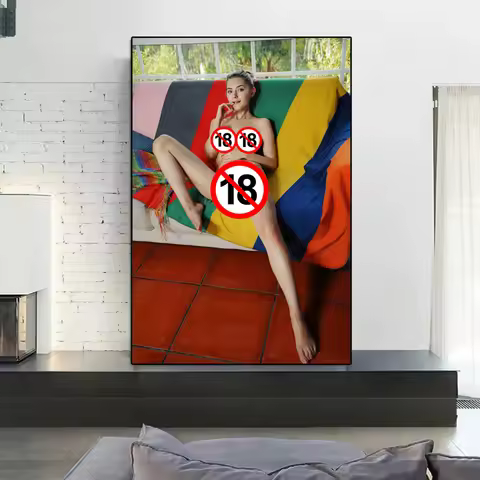 Big Tits Girl Eva Elfie Nude Wall Art Paintings Large Picture Canvas Print Interior Poster Bedroom D