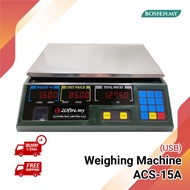 2Dfire Weighing Machine ACS-15A USB Electronic Scale Dual LED Display 15kg Scale Mesin Penimbang 称重机