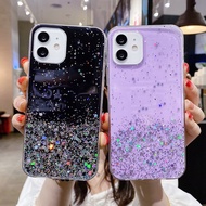 Star Glitter Transparent Shockproof Protection Phone Case For Honor 20 9X Pro 10 Lite 20S 7S 8X 8S 8