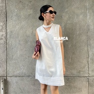 V-Dress | BLANCA A-line dress made of thick linen with lining BC24.007
