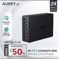 Aukey Pa-T11 Charger 6 Port Usb Quick Charge Qc 3.0 + Aipower Fast 60W