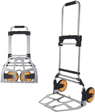 Iron Foldable Small Shopping Trolley with Anti Puncture Rubber Wheels and 150 kg Capacity Collapsible Trolleys for Office Bathroom Kitchen Kids' Room Laundry Room (Style #5) (Style #1)