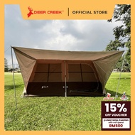 Deer Creek  Safari XL 2.0 Auto Tent Two Room Cabin Black/Khaki/Green