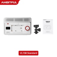 AMBITFUL ไฟลบเงาสีเต็มรูปแบบ RGB VL15C สี VL15B สำหรับกล้องสมาร์ทโฟน Gopro Tiktok สำหรับถ่ายวิดีโอ L