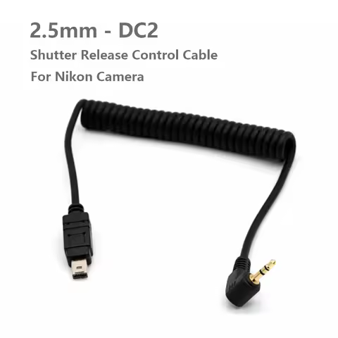 2.5mm - DC2 Remote Shutter Release Control Cable Connecting Cord For Nikon DF D750 D7100 D5500 D5300