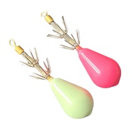 domain-4pcs Color Matching Luminous Fishing Lure Jig Hook Octopus Crank Artificial Jig Cuttlefish Ba