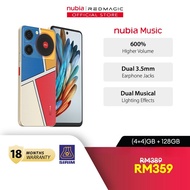 Nubia Music 4G 8(4+4)GB+128GB Smartphone 50MP HD dual camera I 6.6" HD+ 90Hz I 5000mAh I Dual 3.5mm