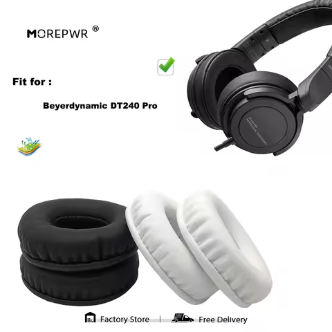 Replacement Ear Pads for Beyerdynamic DT240 DT 240 DT-240 Pro Headset Parts Leather Cushion Velvet E