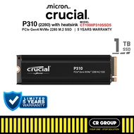 Crucial P310 with Heatsink PCIe Gen4 NVMe 2280 M.2 SSD - 1TB/2TB/4TB (5Yrs Crucial Warranty)