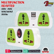 Portable Plug Socket Adapter Adaptor Dual USB Switch Charging Port/Soket Adaptor USB