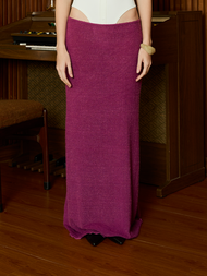 BLACKDOG BKK - Fufu skirt - กระโปรงยาวผ้ายืดขนๆ - HD008