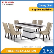 Antonia Marble Dining Set/ Marble Dining Table/ Meja Makan 6 Kerusi/ Meja Makan Marble/ Meja Makan Set