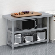 Stainless steel workbench, kitchen thickened operation table, storage rack, vegetable cutting table