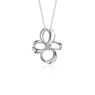 SK Jewellery Diamond Bloom 10K White Gold Pendant