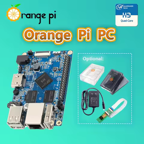Orange Pi PC H3 1GB Quad-Core, Black/White case, 5V3A Type-C EU/US power suply,2MP Camera Optional S