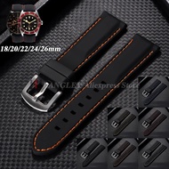 Soft Rubber Watch Strap 18mm 20mm 22mm 24mm 26mm for Seiko Bracelet Silicone Watchband for Rolex Men