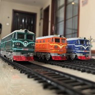 Dongfeng Locomotive 4B Internal Burn Locomotive Simulation Electric Track Train Green Leather Train 